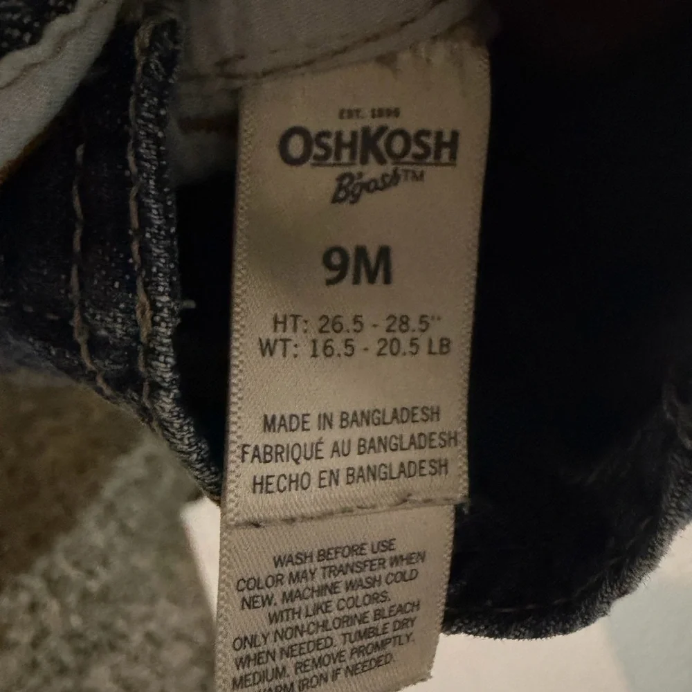 OshKosh B'gosh Classic Blue Short Overalls for Kids